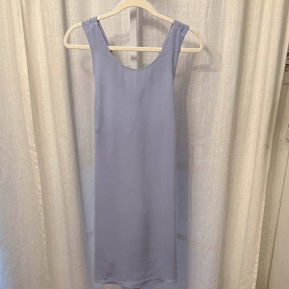 Mango Basics Periwinkle Cross Back Dress